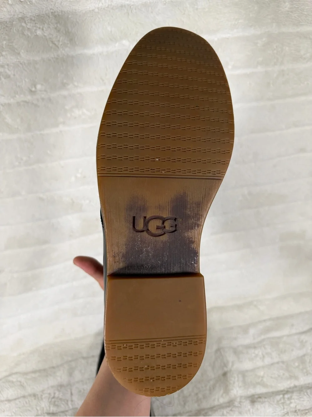 Mens Uggs Leighton Black Leather Chukka Boots Size 12 1001901